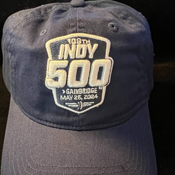 2024 Indy 500 Unstructured Slouch Hat Navy NWT OS - Picture 1 of 3